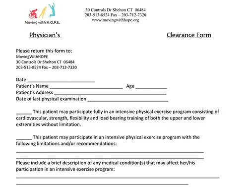 Clearance Form Image