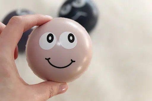 An anti-stress ball is perfect for doing this exercise